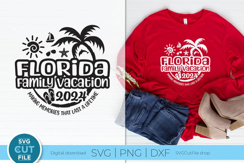 2024 Florida Family Vacation svg - Great for a Florida Trip SVG SVG Cut File 