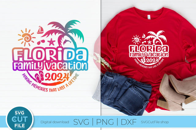 2024 Florida Family Vacation svg - Great for a Florida Trip SVG SVG Cut File 