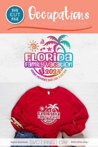 2024 Florida Family Vacation svg - Great for a Florida Trip SVG SVG Cut File 