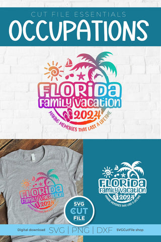 2024 Florida Family Vacation svg - Great for a Florida Trip SVG SVG Cut File 