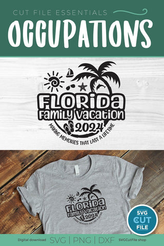 2024 Florida Family Vacation svg - Great for a Florida Trip SVG SVG Cut File 