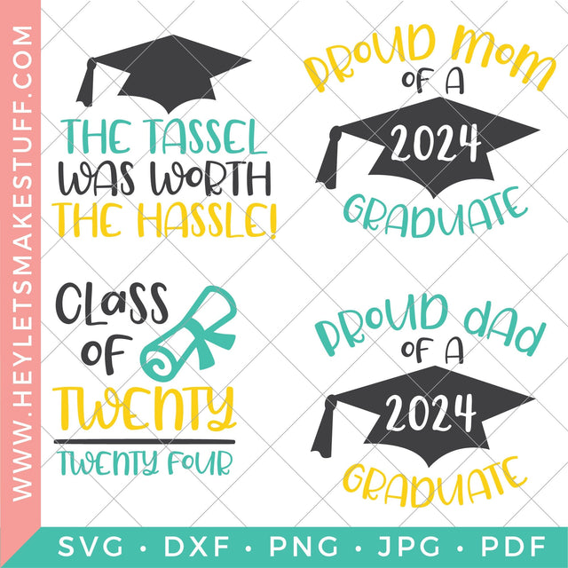2024 Graduation Bundle 2 SVG Hey Let's Make Stuff 