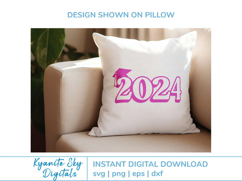 2024 Graduation SVG bundle cap tassel 2024 senior class SVG Kyanite Sky Digitals 