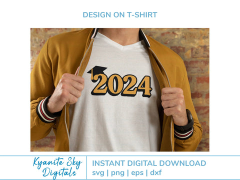 2024 Graduation SVG bundle cap tassel 2024 senior class SVG Kyanite Sky Digitals 