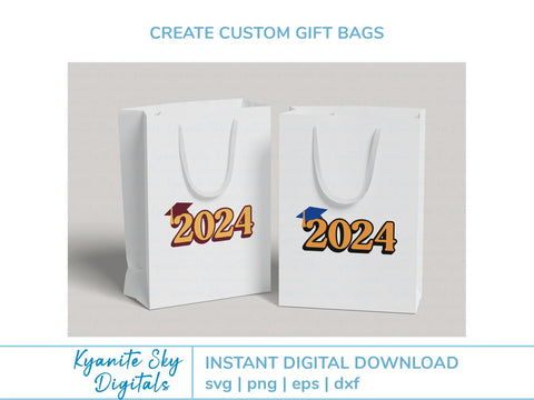 2024 Graduation SVG bundle cap tassel 2024 senior class SVG Kyanite Sky Digitals 