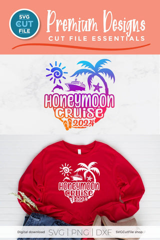 2024 Honeymoon Vacation or Trip Design for Newly Married Husband and Wife SVG SVG Cut File 