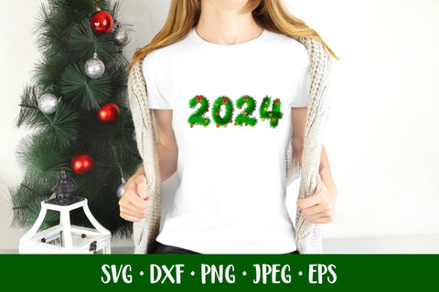 2024 made of fir branches with Christmas balls sublimation Sublimation LaBelezoka 