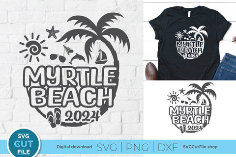 2024 Myrtle Beach SVG, South Carolina svg - Myrtle Beach SC Vacation or Trip Design SVG SVG Cut File 
