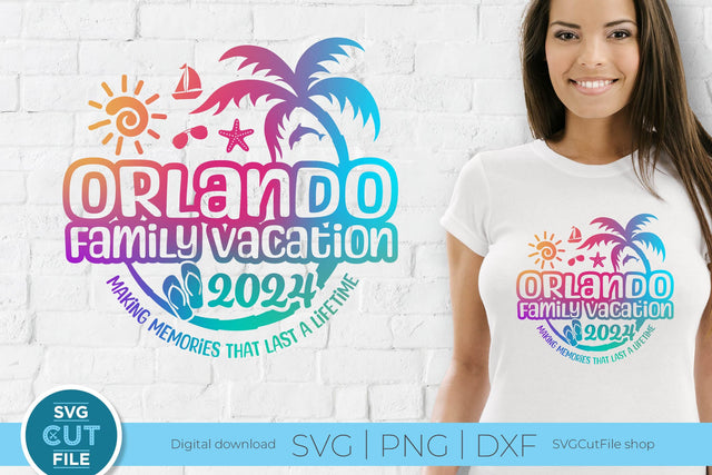2024 Orlando Family Vacation svg - Orlando FL Vacation or Trip Design SVG SVG Cut File 