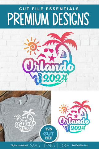 2024 Orlando Florida svg - Orlando FL Vacation or Trip Design SVG SVG Cut File 