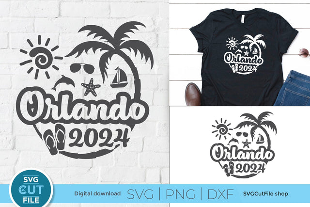 2024 Orlando Florida svg - Orlando FL Vacation or Trip Design SVG SVG Cut File 