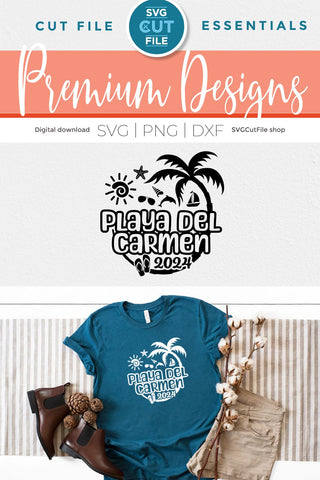 2024 Playa Del Carmen svg - Playa Del Carmen Mexico Vacation or Trip Design SVG SVG Cut File 