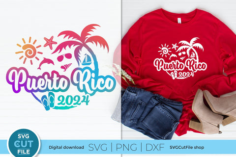 2024 Puerto Rico svg - Puerto Rico Vacation or Trip Design SVG SVG Cut File 