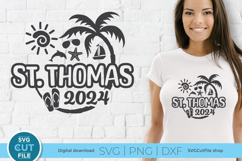 2024 St. Thomas svg - St. Thomas Vacation or Trip Design SVG SVG Cut File 