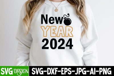 2024 Sublimation Design, New Year 2024 SVG Cut File, 2024 New Year SVG bundle,New Year SVG Design 2024 SVG BlackCatsMedia 