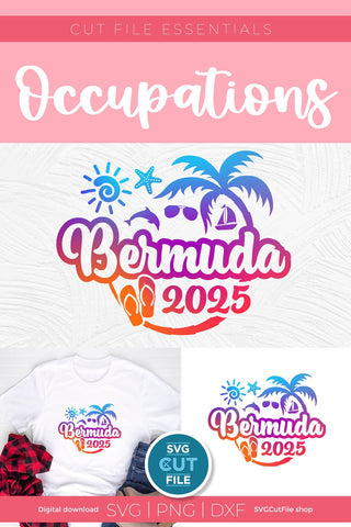 2025 Bermuda svg - Bermuda Vacation or Trip Design SVG SVG Cut File 