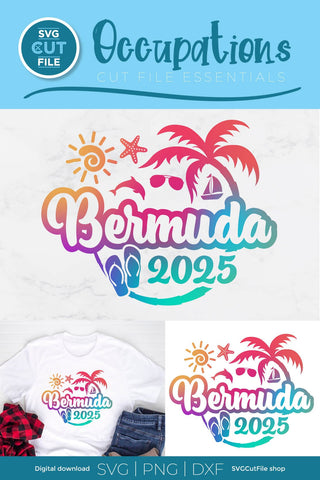 2025 Bermuda svg - Bermuda Vacation or Trip Design SVG SVG Cut File 