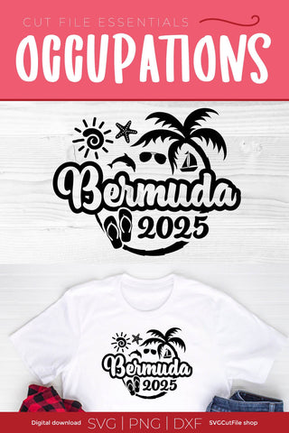 2025 Bermuda svg - Bermuda Vacation or Trip Design SVG SVG Cut File 