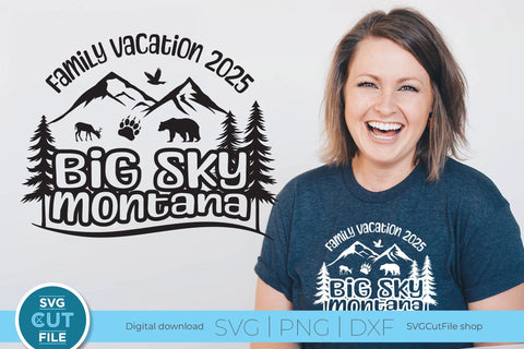 2025 Big Sky Montana Family Trip svg - Montana SVG vacation or Trip Design SVG SVG Cut File 