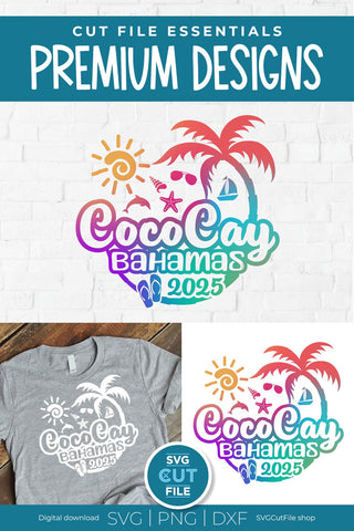 2025 CocoCay Bahamas svg - CocoKey Bahamas Vacation or Trip Design SVG SVG Cut File 