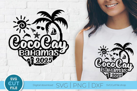 2025 CocoCay Bahamas svg - CocoKey Bahamas Vacation or Trip Design SVG SVG Cut File 