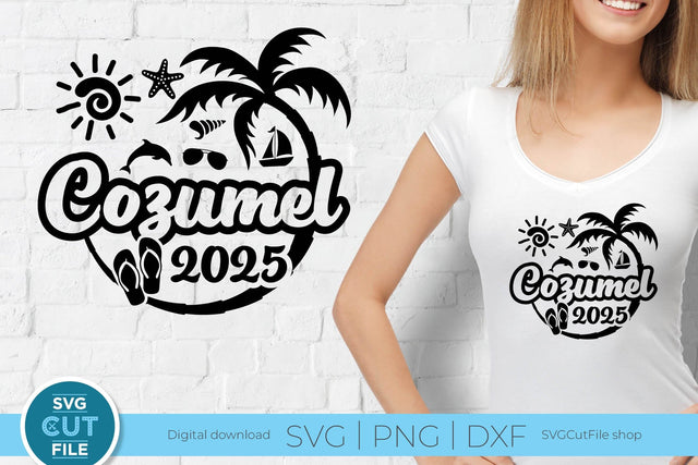 2025 Cozumel svg - Cozumel Mexico Vacation or Trip Design SVG SVG Cut File 