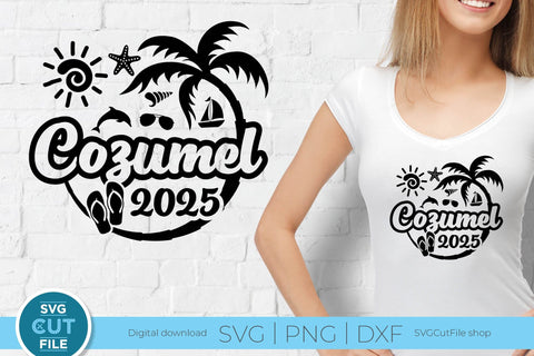 2025 Cozumel svg - Cozumel Mexico Vacation or Trip Design SVG SVG Cut File 