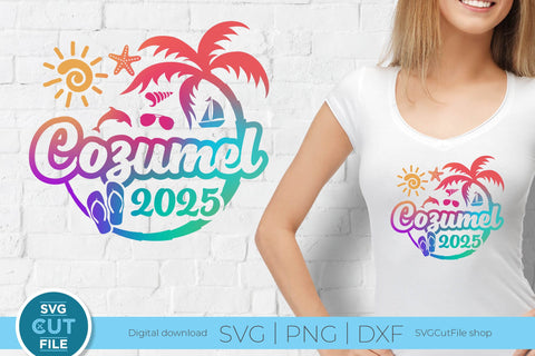 2025 Cozumel svg - Cozumel Mexico Vacation or Trip Design SVG SVG Cut File 