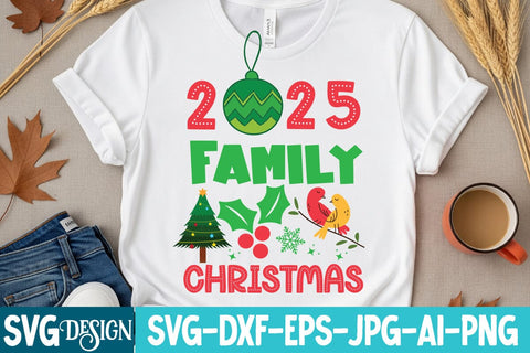 2025 Family Christmas SVG Design,2025 Family Christmas PNG,Christmas SVG Design,Christmas t-Shirt Design SVG BlackCatsMedia 