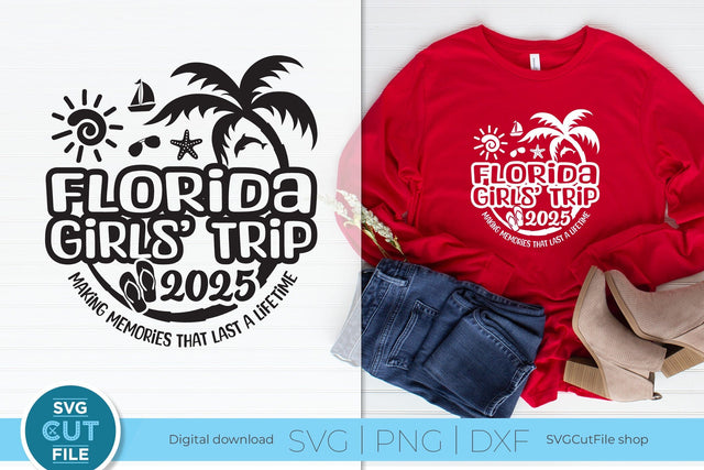 2025 Florida Girls' Trip svg - Great for a Florida Vacation SVG SVG Cut File 