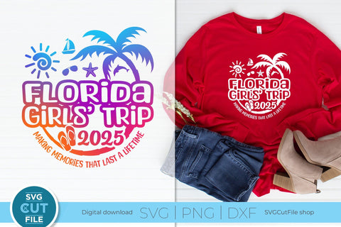 2025 Florida Girls' Trip svg - Great for a Florida Vacation SVG SVG Cut File 