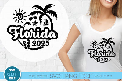 2025 Florida svg - Great for a Florida Vacation or Trip SVG SVG Cut File 
