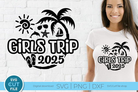2025 Girls Trip svg - Girls Cruise Vacation Design SVG SVG Cut File 
