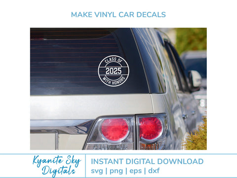 2025 Grad With Honors SVG Bundle round seal graduation clipart SVG Kyanite Sky Digitals 