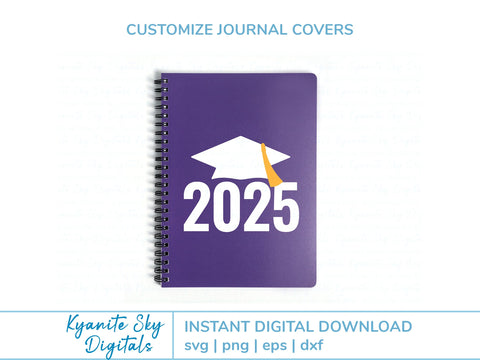 2025 Graduation SVG Bundle cap and tassel clipart SVG Kyanite Sky Digitals 