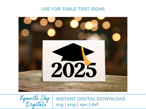 2025 Graduation SVG Bundle cap and tassel clipart SVG Kyanite Sky Digitals 