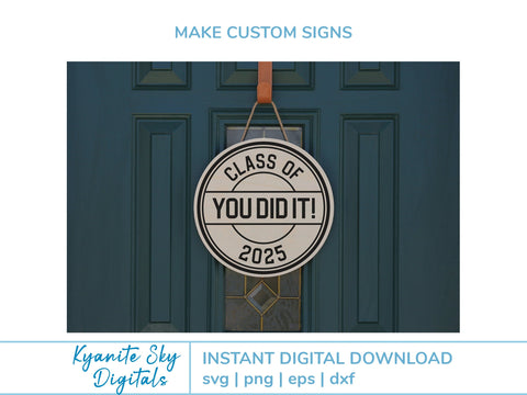 2025 Graduation SVG bundle circle seal round stamp clipart SVG Kyanite Sky Digitals 