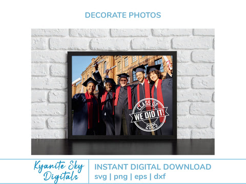 2025 Graduation SVG bundle circle seal round stamp clipart SVG Kyanite Sky Digitals 