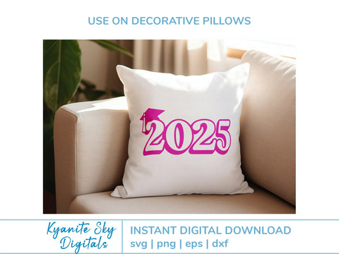 2025 Graduation SVG bundle senior class cap and tassel graphics SVG Kyanite Sky Digitals 