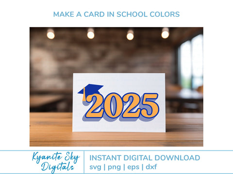 2025 Graduation SVG bundle senior class cap and tassel graphics SVG Kyanite Sky Digitals 