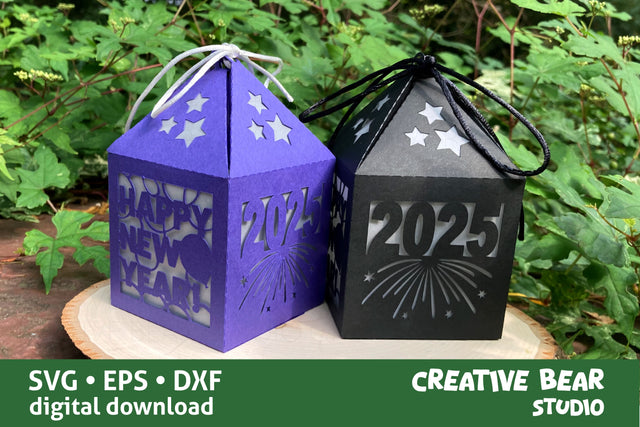 2025 Happy New Year Lantern SVG Creative Bear Studio 