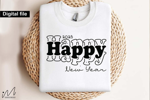 2025 Happy New Year,New year t shirt svg, Funny New year cut files, New year gift shirt svg, Hello 2025, New Years Party, Cosy Season svg SVG Isabella Machell 