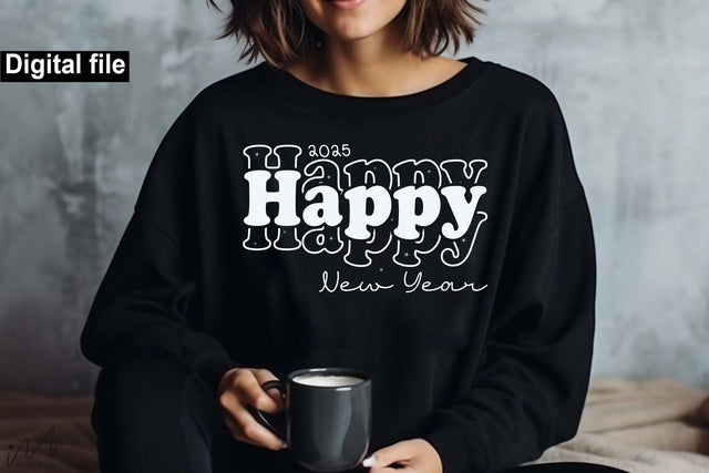 2025 Happy New Year,New year t shirt svg, Funny New year cut files, New year gift shirt svg, Hello 2025, New Years Party, Cosy Season svg SVG Isabella Machell 