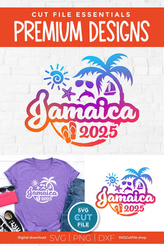 2025 Jamaica svg - Jamaica Vacation or Trip Design SVG SVG Cut File 
