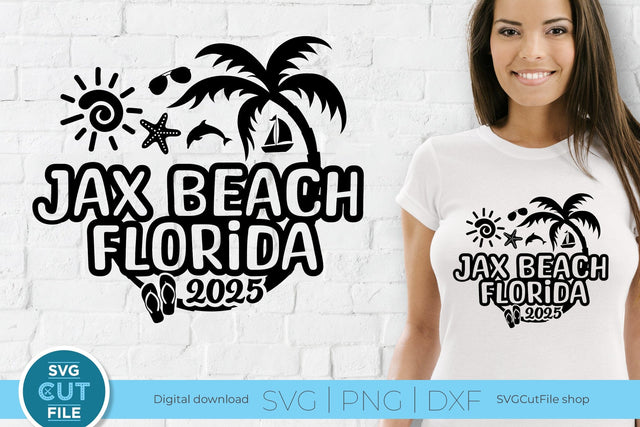 2025 Jax Beach svg - Jacksonville Beach Florida Trip SVG SVG Cut File 