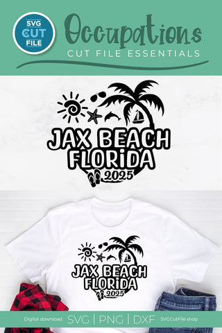 2025 Jax Beach svg - Jacksonville Beach Florida Trip SVG SVG Cut File 
