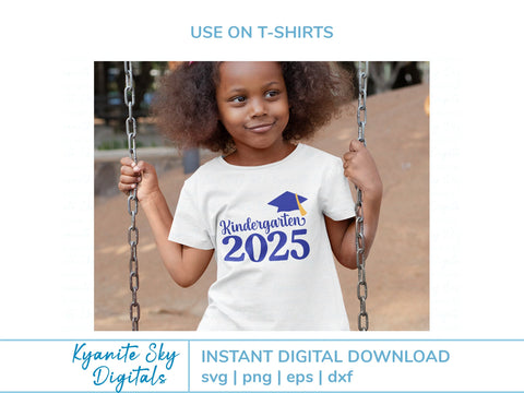 2025 Kindergarten Graduation SVGs cap and tassel clipart SVG Kyanite Sky Digitals 