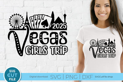 2025 Las Vegas Girls Trip svg Great for a Birthday Weekend Vacation SVG SVG Cut File 