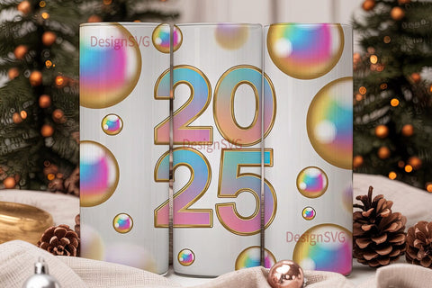 2025 New Year 20oz Tumbler Wrap Sublimation DesignSVG 