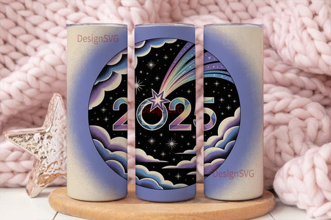 2025 New Year Tumbler Wrap Sublimation DesignSVG 